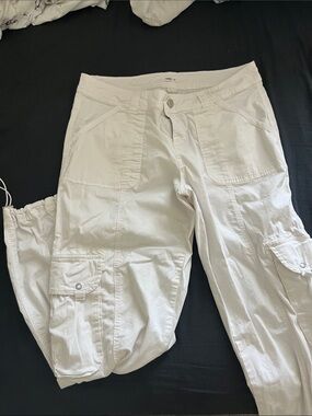 Garage White Cargo Jeans